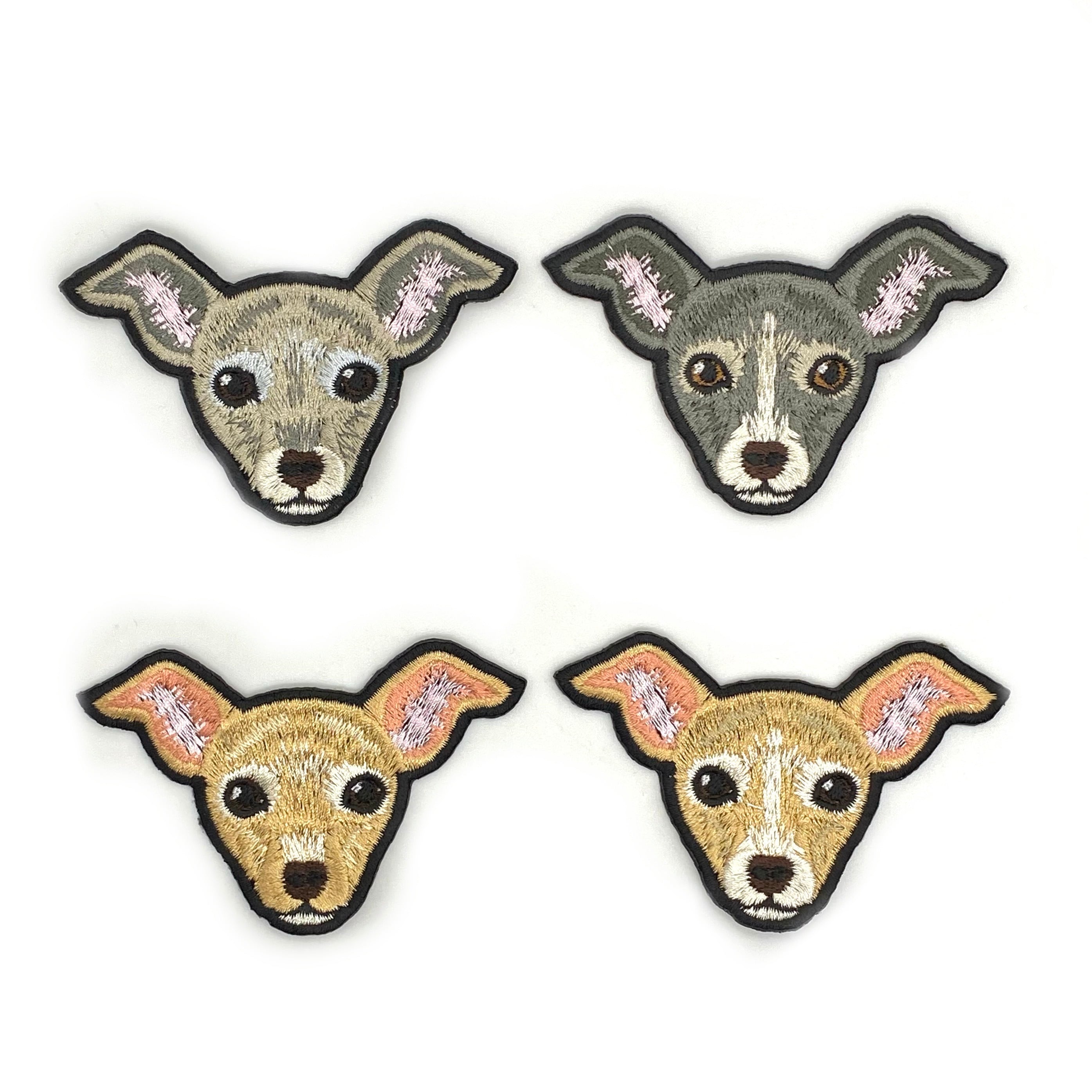 イタリアングレーハウンドの刺繍ワッペン | アトリエリジッタ