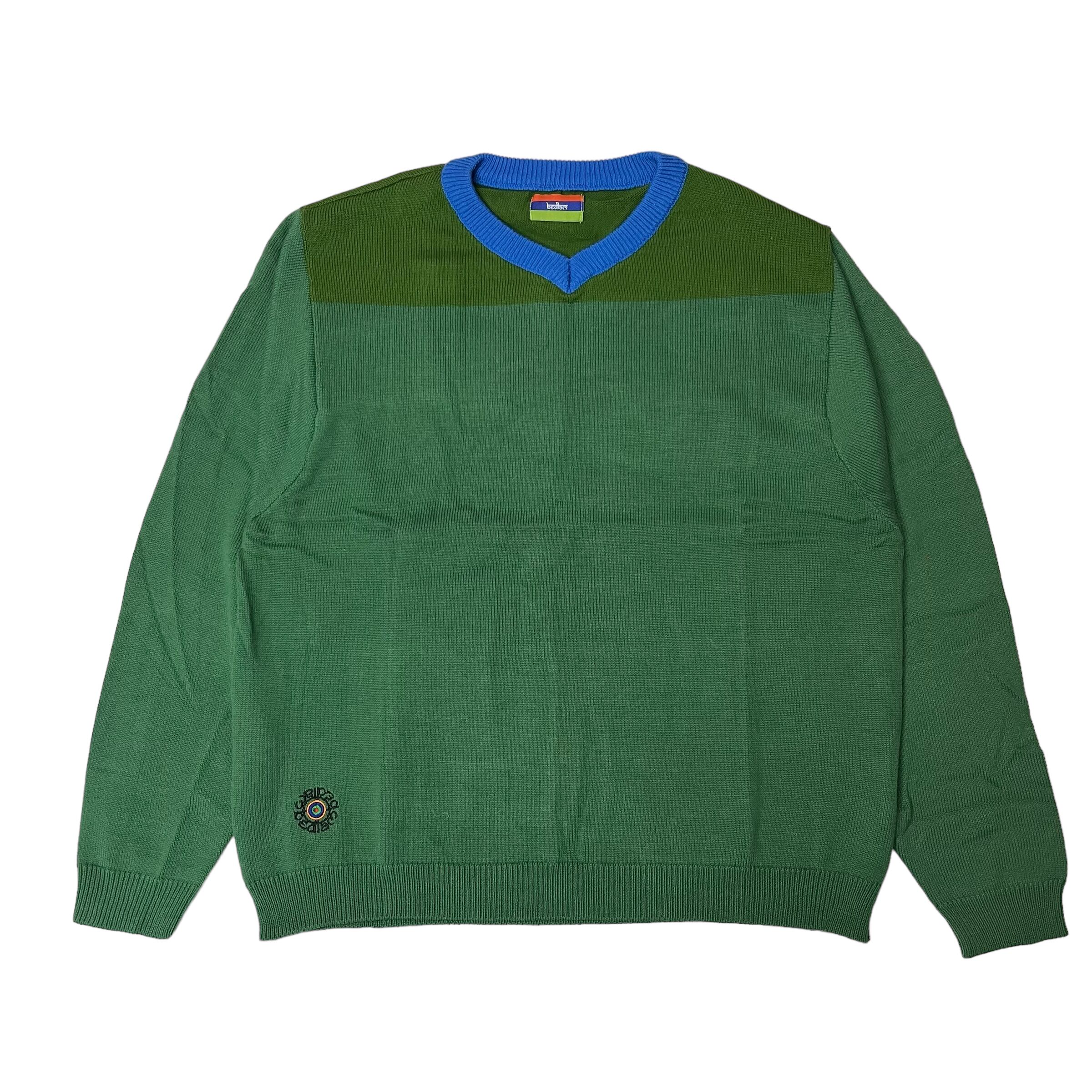 【Bedlam】Overtime V Neck Knit (Green)〈国内送料無料〉