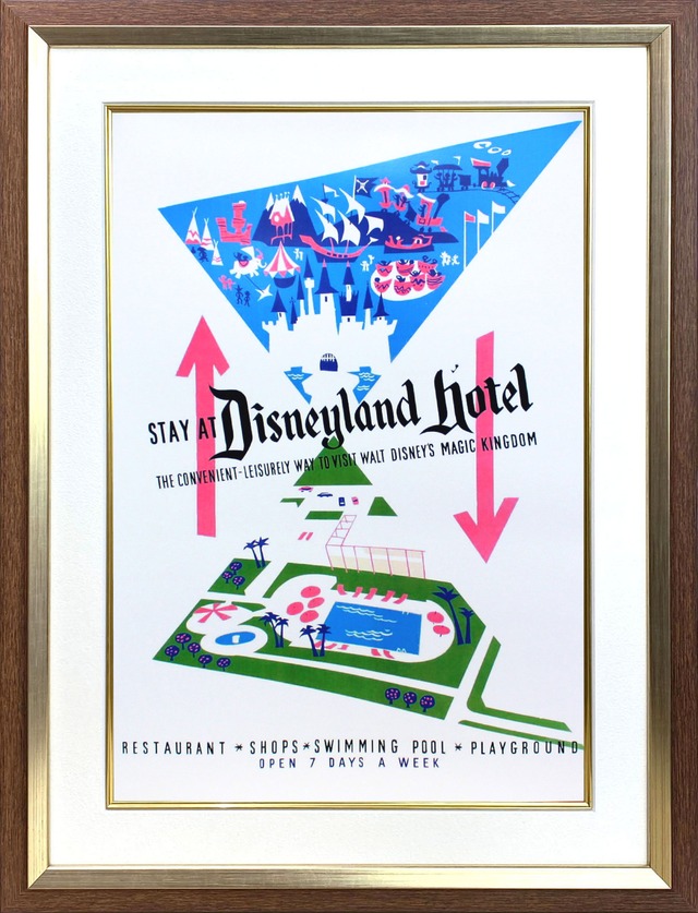 ディズニー テーマパーク「ディズニーランド・ホテル」展示用フック付ポスター
