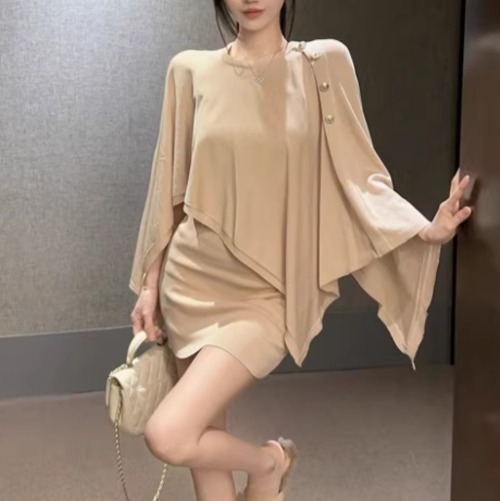 2色／イレヘムケープコンビワンピ ・12643