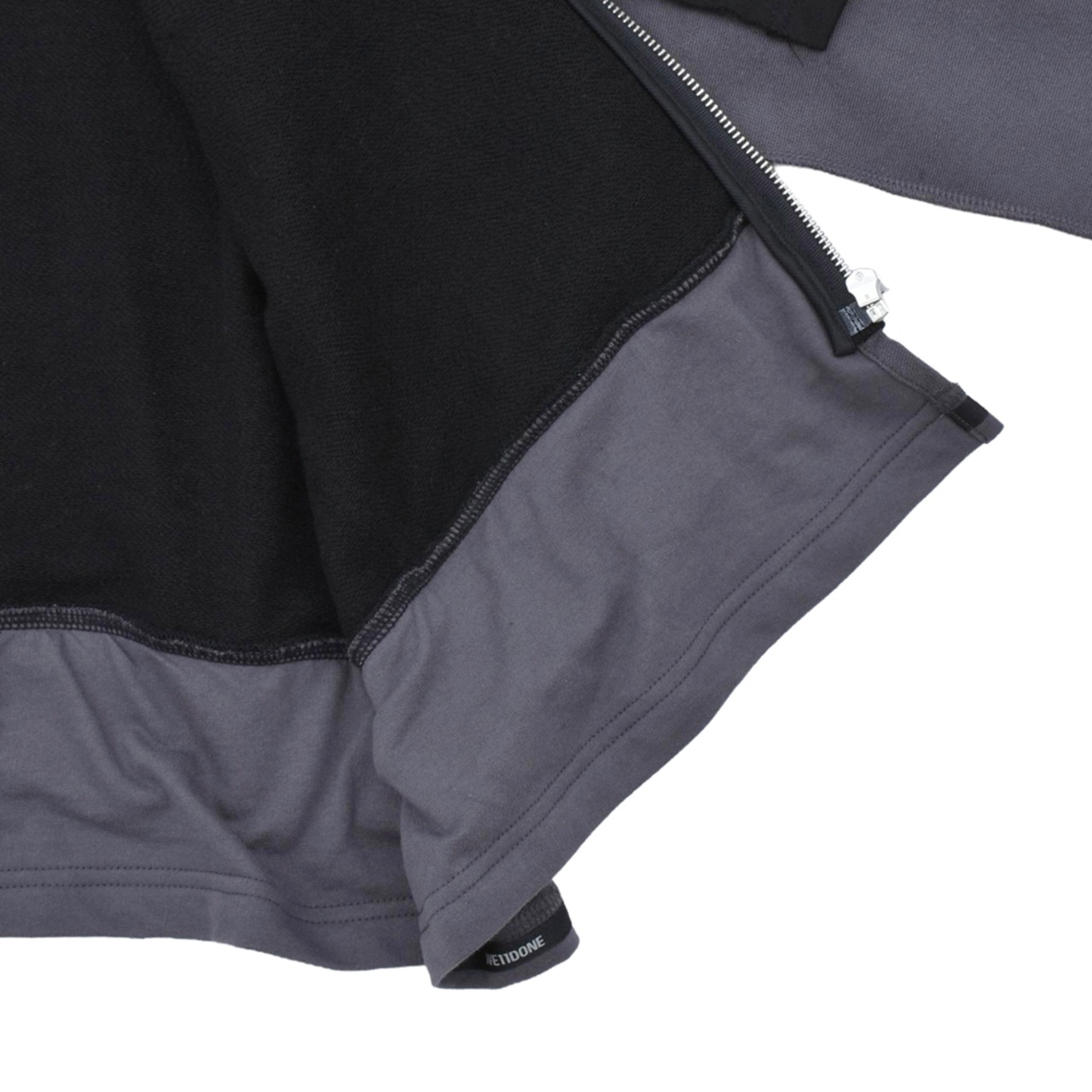 【WE11DONE】BLACK LAYERED DOUBLE STRING HOODIE - 10
