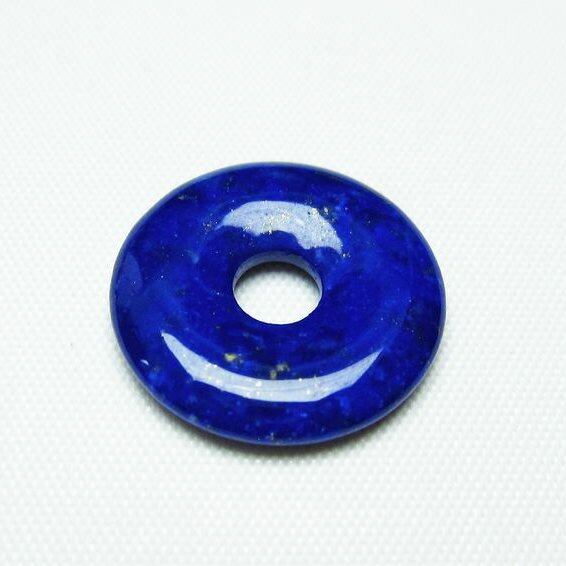 ラピスラズリ ピーディスク ドーナツ型 ルース 平安扣 一点物 メール便可 [M便 1/10] 112-6183