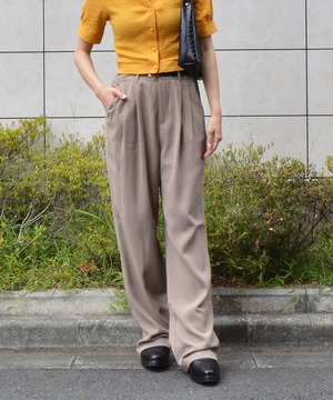 タックストレートパンツ スラックス