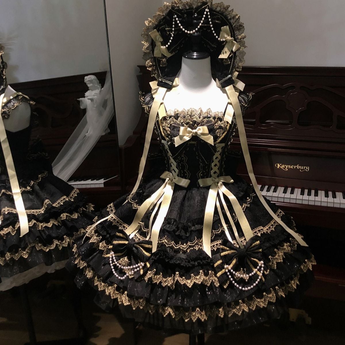 エレガントドールバックリボンロリィタセットアップ | Maiden's Rêve