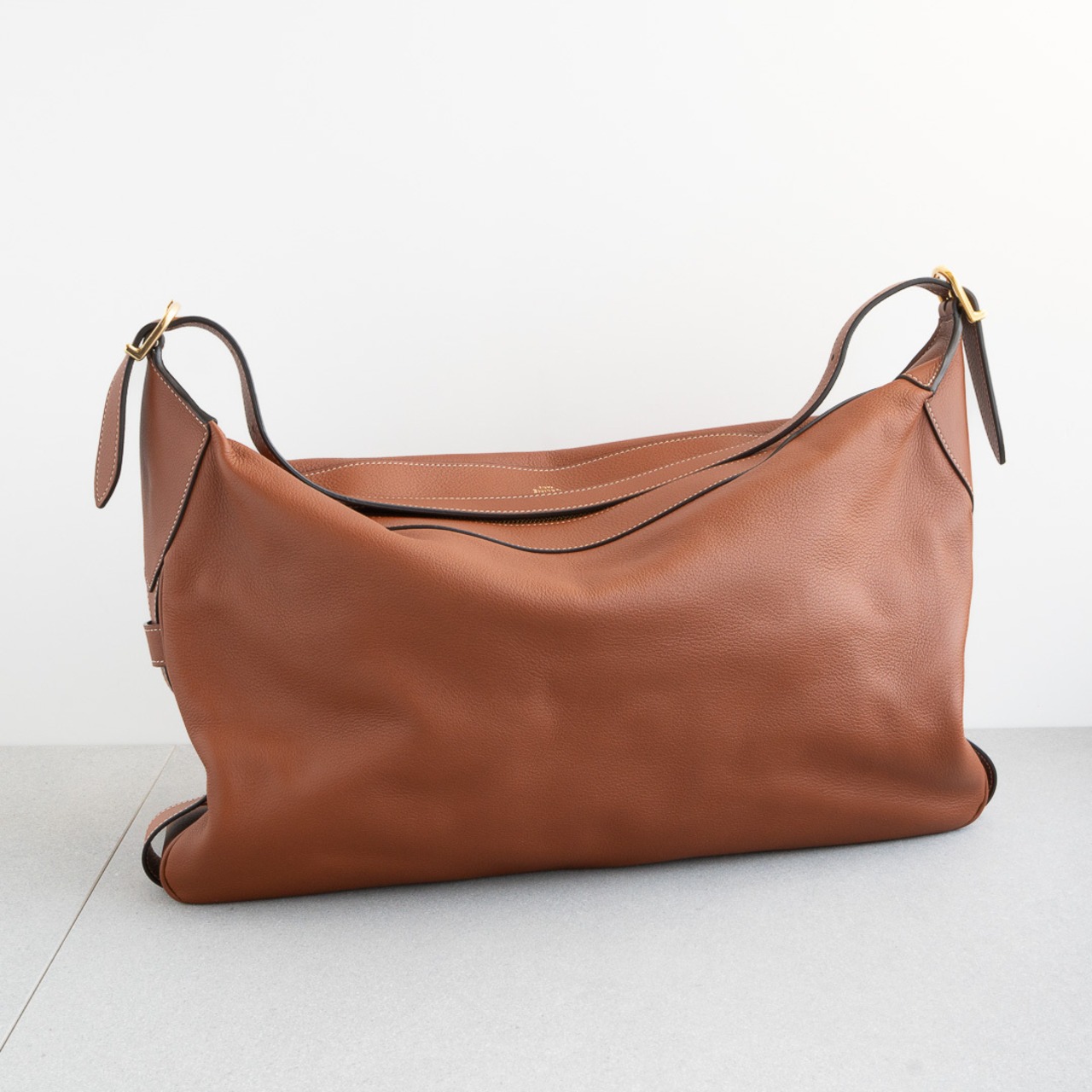 セリーヌ ラージ ロミー ショルダーバッグ ブラウン レザー