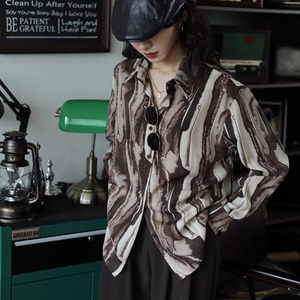 レトロプリントシャツ【G4115】