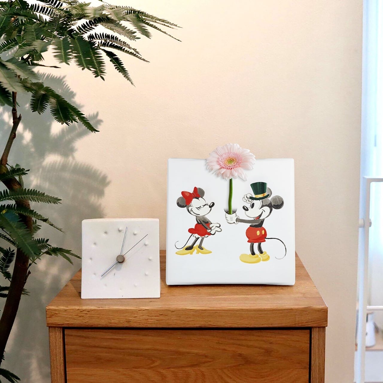 ディズニー アートパネル ミッキー ミニー カラー 一輪挿し IKE-DSNY
