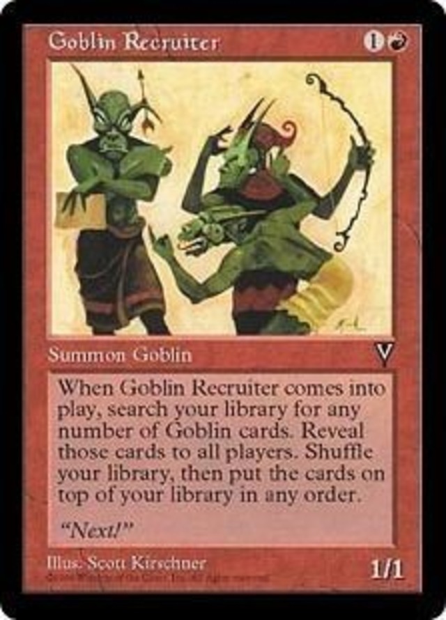 MTG《ゴブリン徴募兵/Goblin Recruiter(VIS)》英語 ※プレイ用
