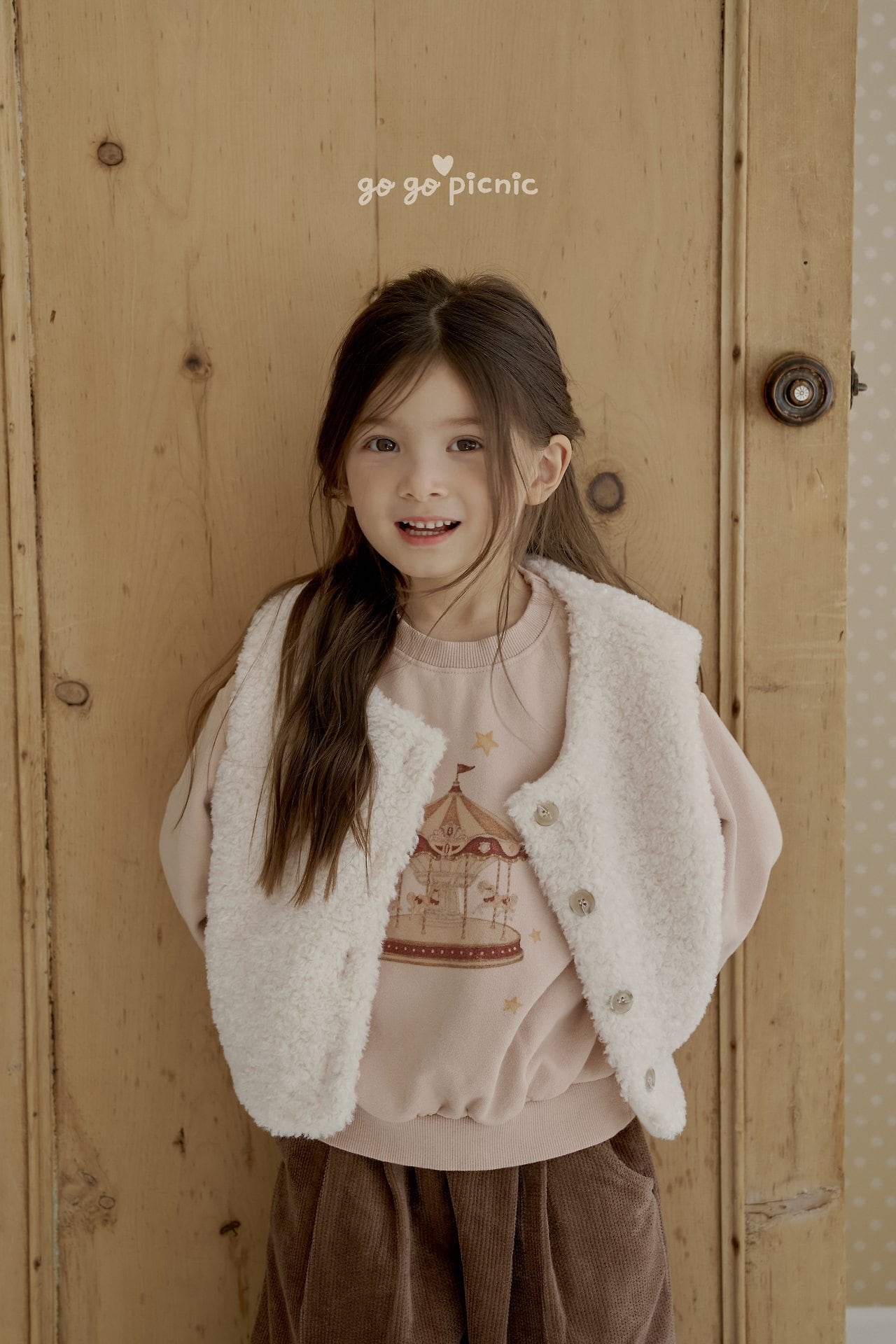 【予約】 teddy vest / go go picnic
