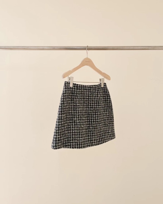 (予約) ounce / Check wool mini skirt 2color