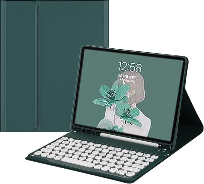 iPad Air 13インチ (M4/M3/M2)用の キーボードケース 丸型キー iPad