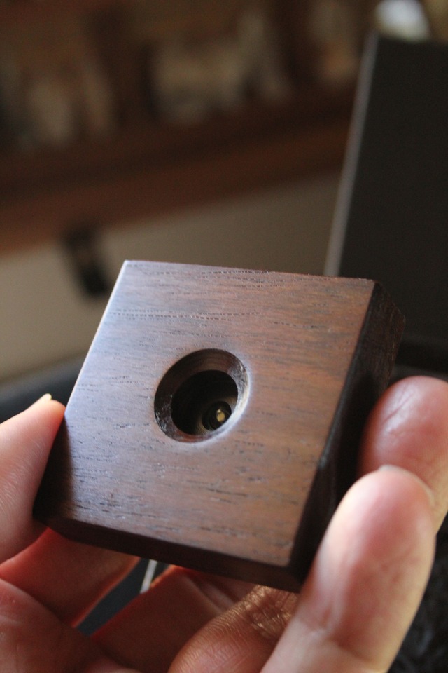 【157】2種の宮崎クリスタル アクアリウム　ローズウッドLEDベース