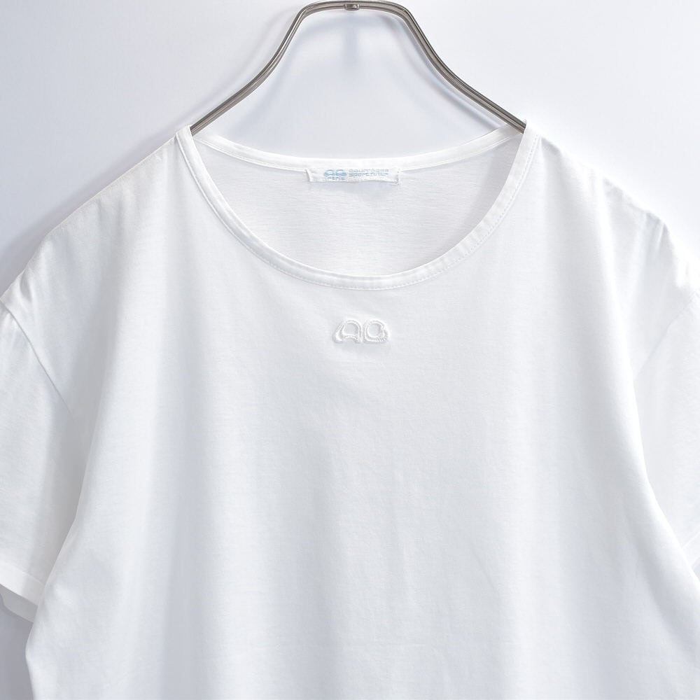 80～90s Courreges クレージュ ACロゴ 刺繍 デザイン Tシャツ