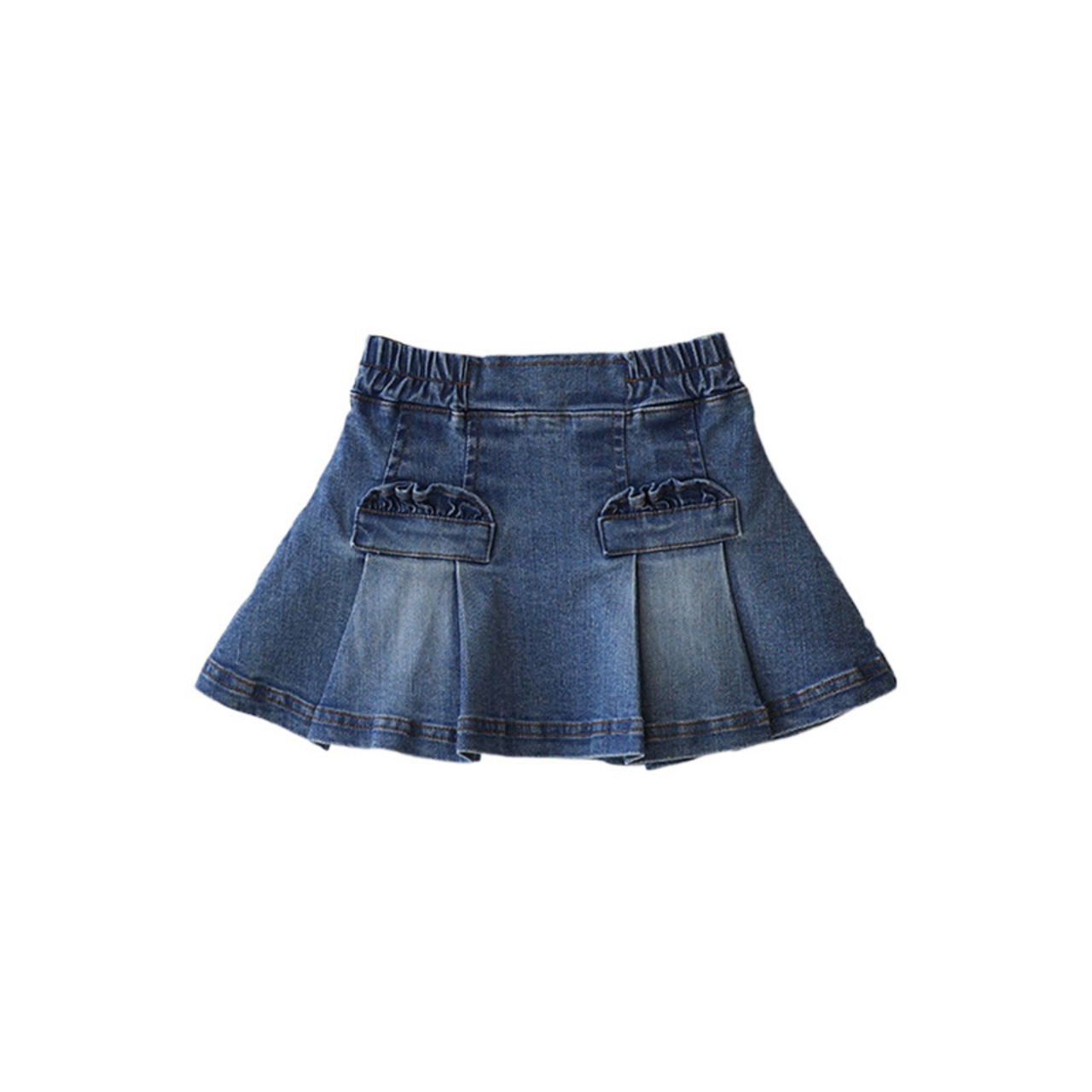 秋ドレープデニムプリーツスカート