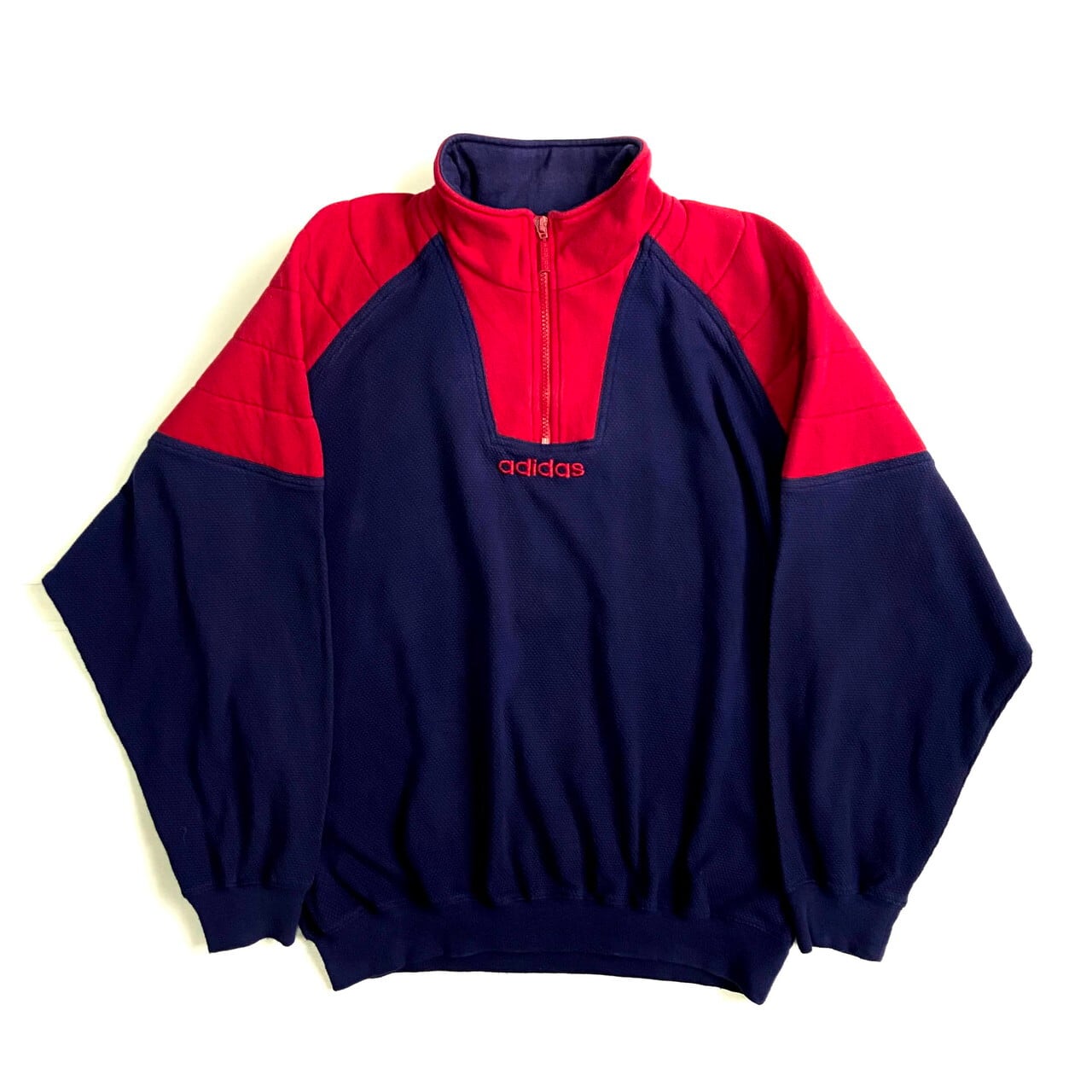 90年代 adidas アディダス ハーフジップ スウェット メンズL相当 古着 