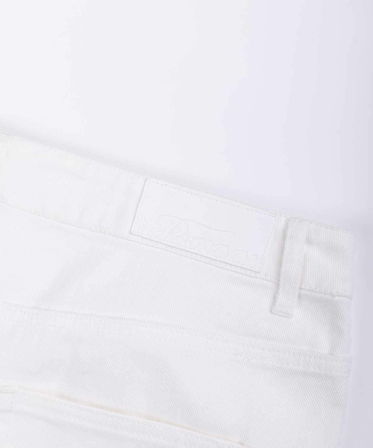 【#Re:room】SLIM STRAIGHT WHITE DENIM［REP246］