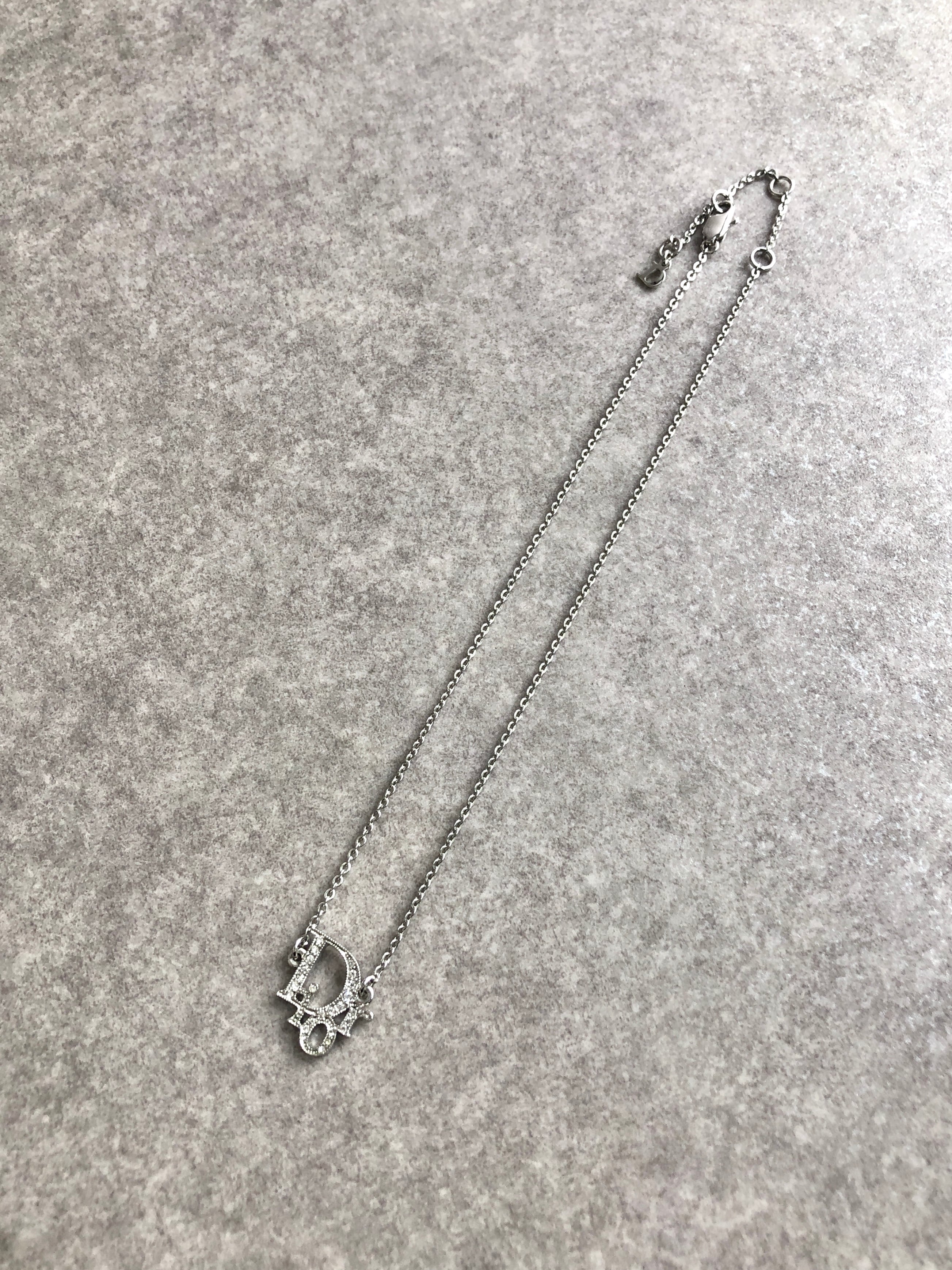 Christian Dior クリスチャン ディオール ネックレス シルバー DIOR