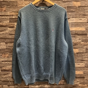 RALPH LAUREN INDIGO COTTON SWEATER OLD MODEL