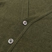 スコットランド製 BEAMS F ビームス エフ ウールニット カーディガン サイズ 40 /グリーン/英国製