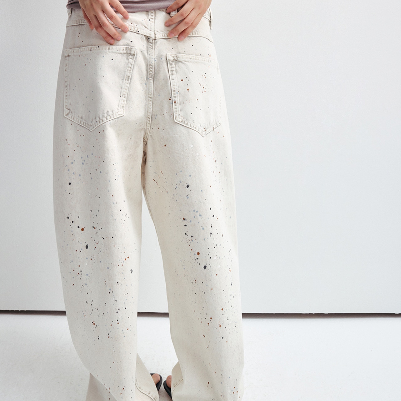 Denim Wide Leg Pants 【2color】 T3174