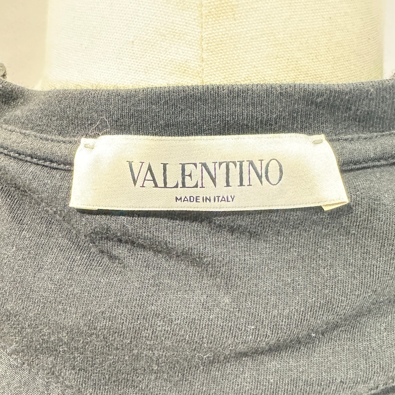 VALENTINO ヴァレンティノ Tシャツ トップス S オーバーサイズ コットン ブラック