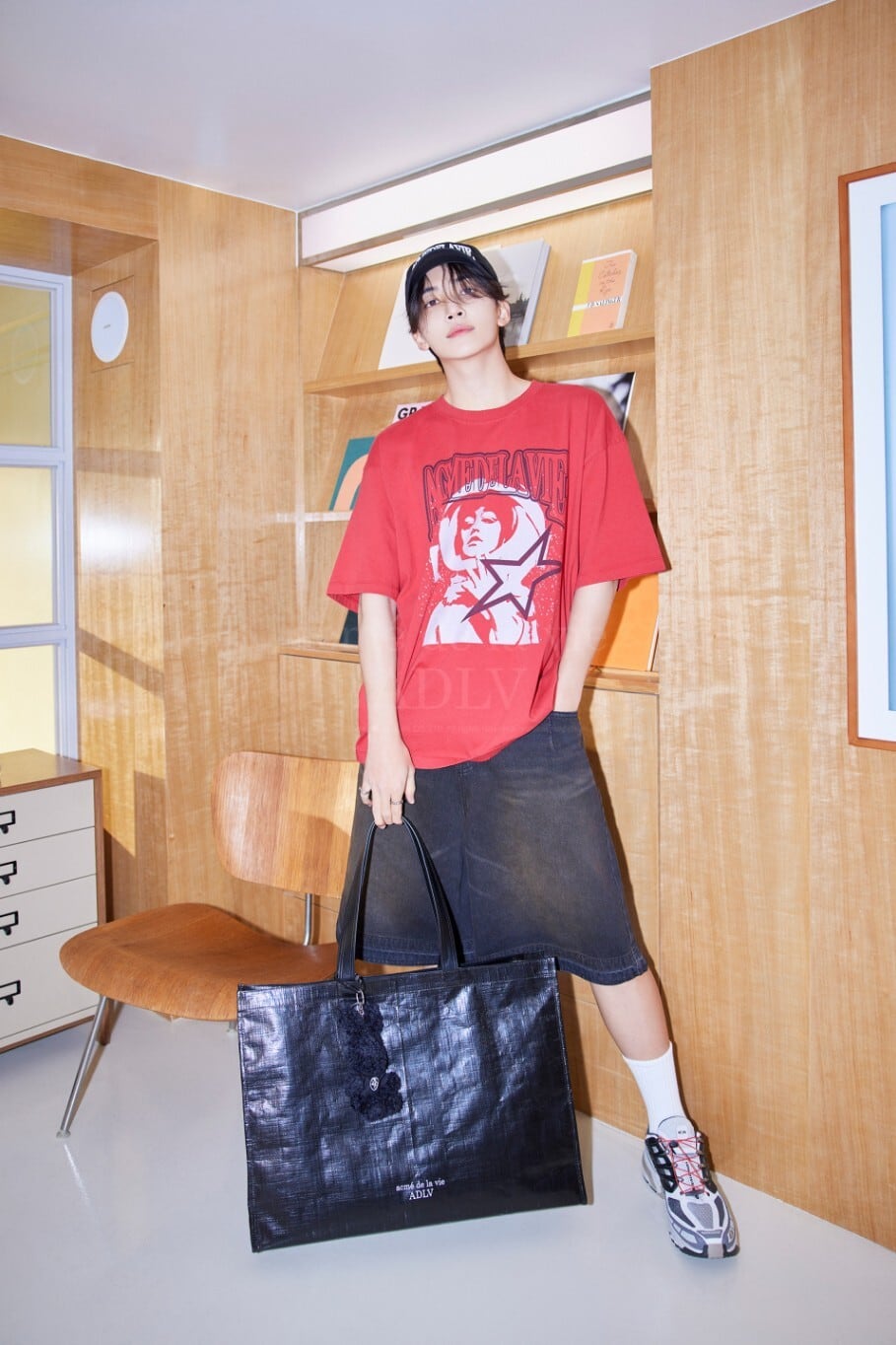 ☆SEVENTEEN ジョンハン 着用！！【ADLV】BRUSH WASHING BERMUDA DENIM