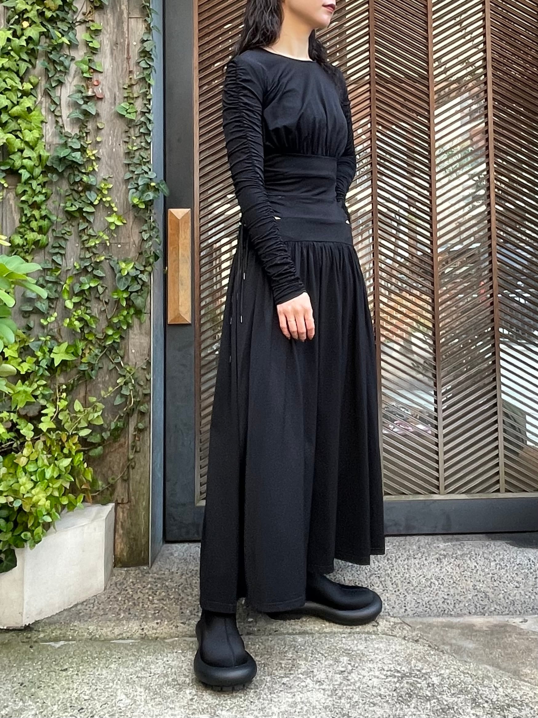 FETICO フェティコ / NYLON JERSEY GATHERED DRESS | TRENTオンライン 