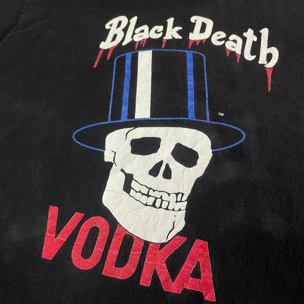 90年代 USA製 BLACK DEATH VODKA ウォッカ 企業ロゴ アドバタイジングT