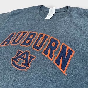 【GILDAN】カレッジ ロゴ Tシャツ オーバーン大学 AUBURN UNIVERSITY アーチロゴ プリント 半袖 LARGE us古着