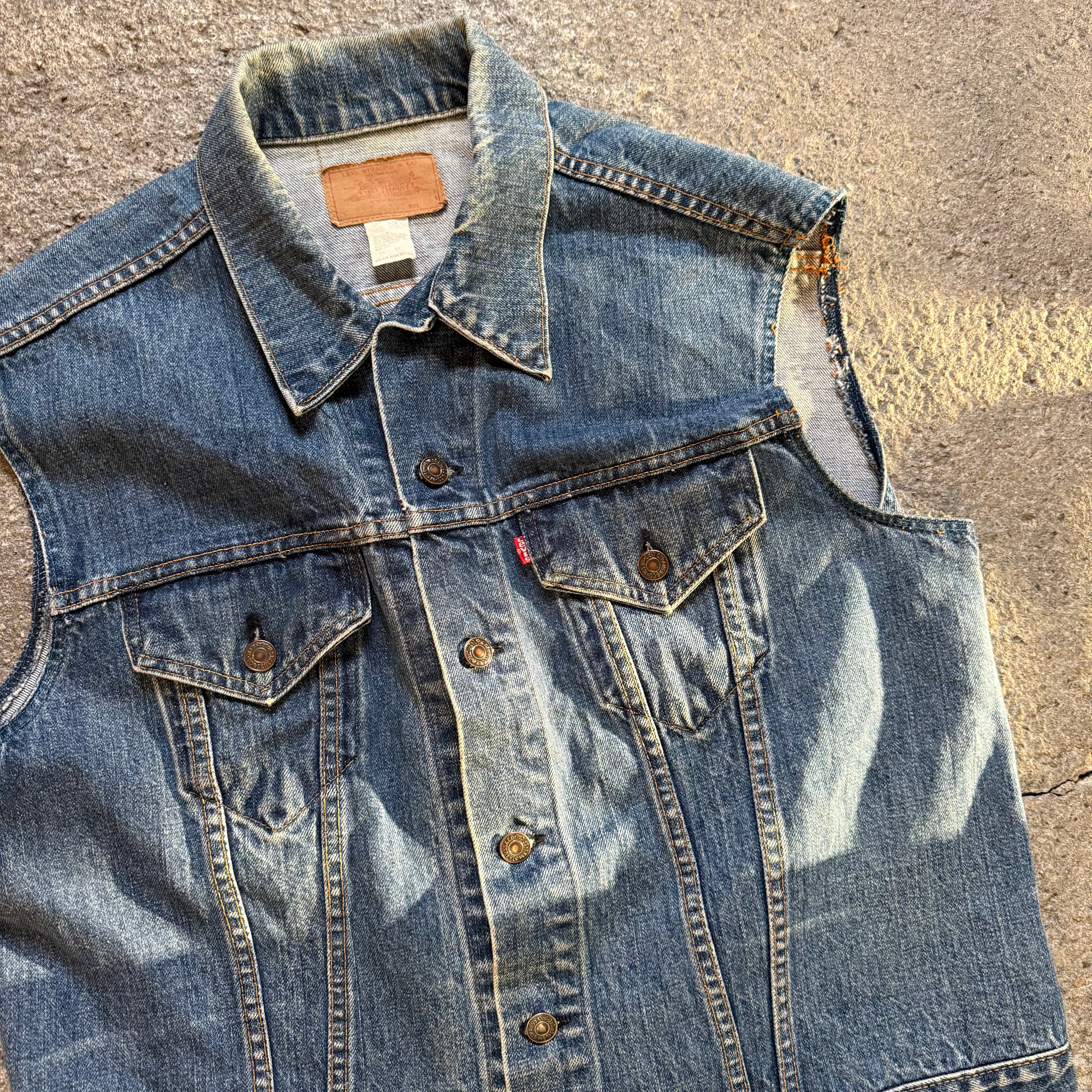 70's~ Levi's 70505 cut off denim vest | Pheasant