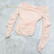 社交ダンス 衣装 トップス ブラウス カットソー ピンク系 ノーマカマリ NORMAKAMALI OMO 長袖 伸縮 ストレッチ 無地 レッスン 練習着 ダンス パーティ 発表会 ダンスウェア レディース 社交ダンス レッスン着 練習用 無地 長袖 おしゃれ かわいい 舞台衣装 発表会用 パーティー用 薄手