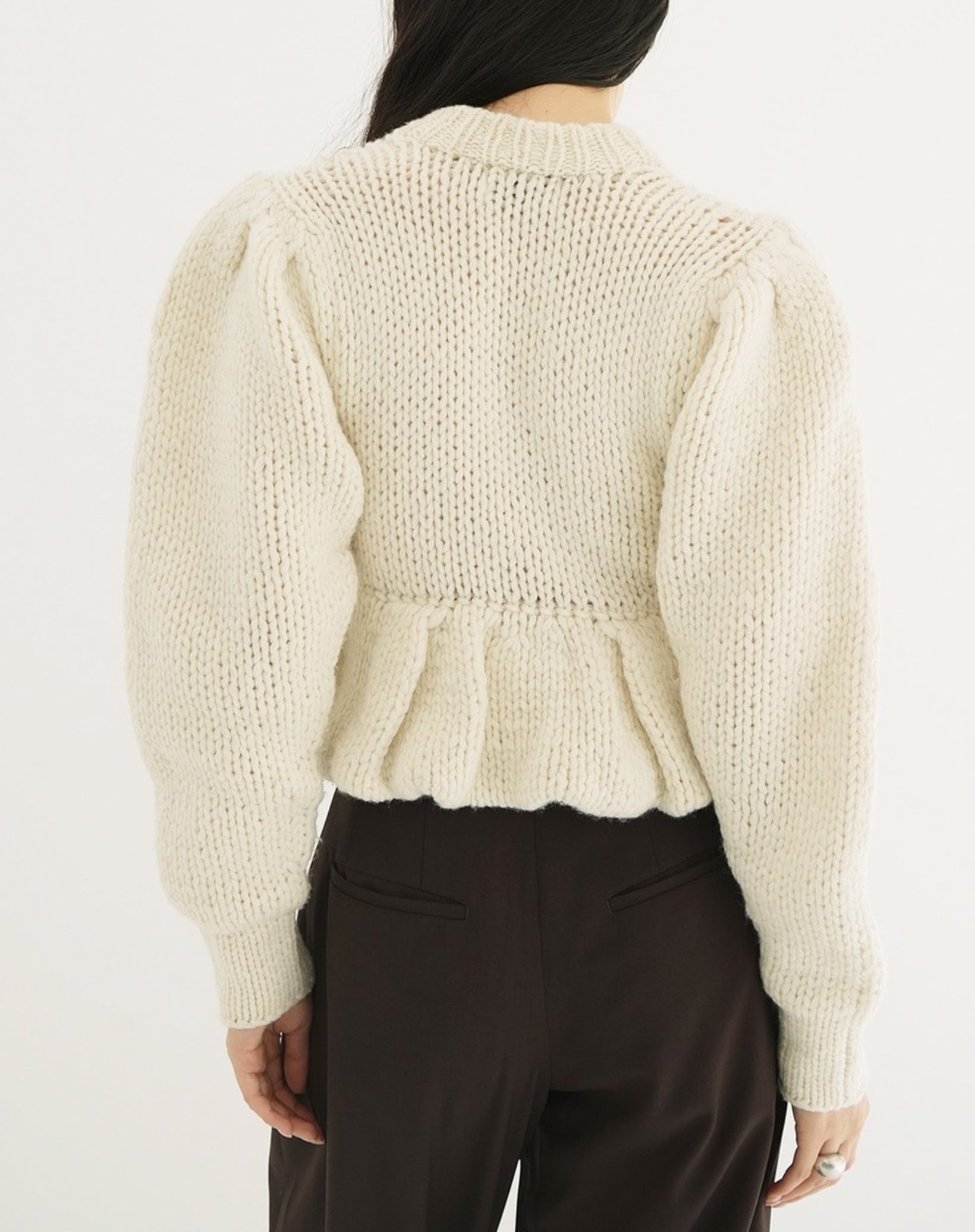 CLANE PEPLUM HAND KNIT TOPS | FLICKA ASHIYA