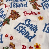 CAPTAIN SANTA キャプテンサンタ アロハサンタ柄 英字 総柄 BD 長袖シャツ サイズ L /ホワイト×マルチ