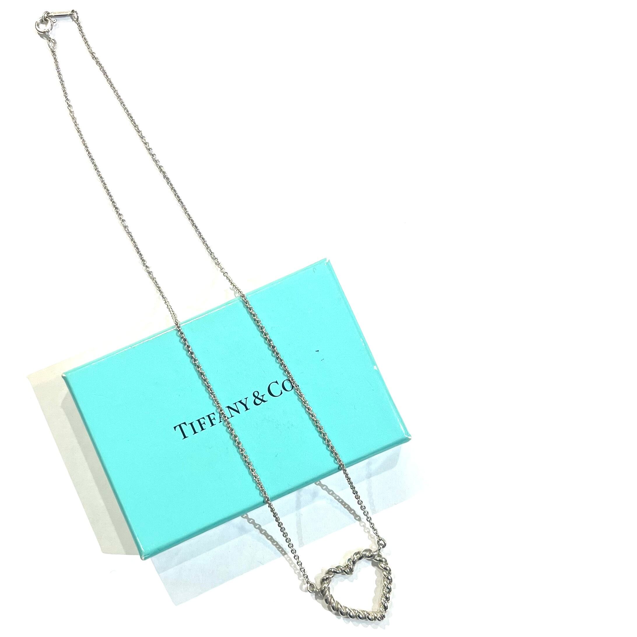 特集掲載【TIFFANY&CO.】2128ツイストハート ネックレス／シルバー925