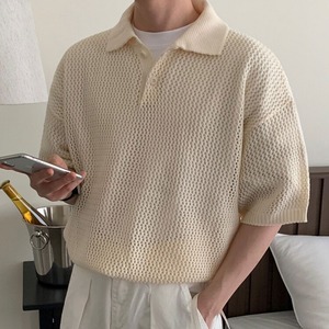 ざっくりニットポロシャツ　MT0080431
