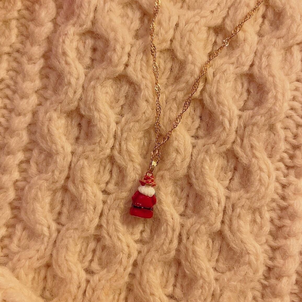 mini santa claus necklace