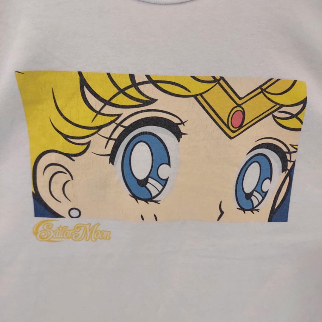 セーラームーン アニメT プリントTシャツ マンガ 白 L うさぎ 