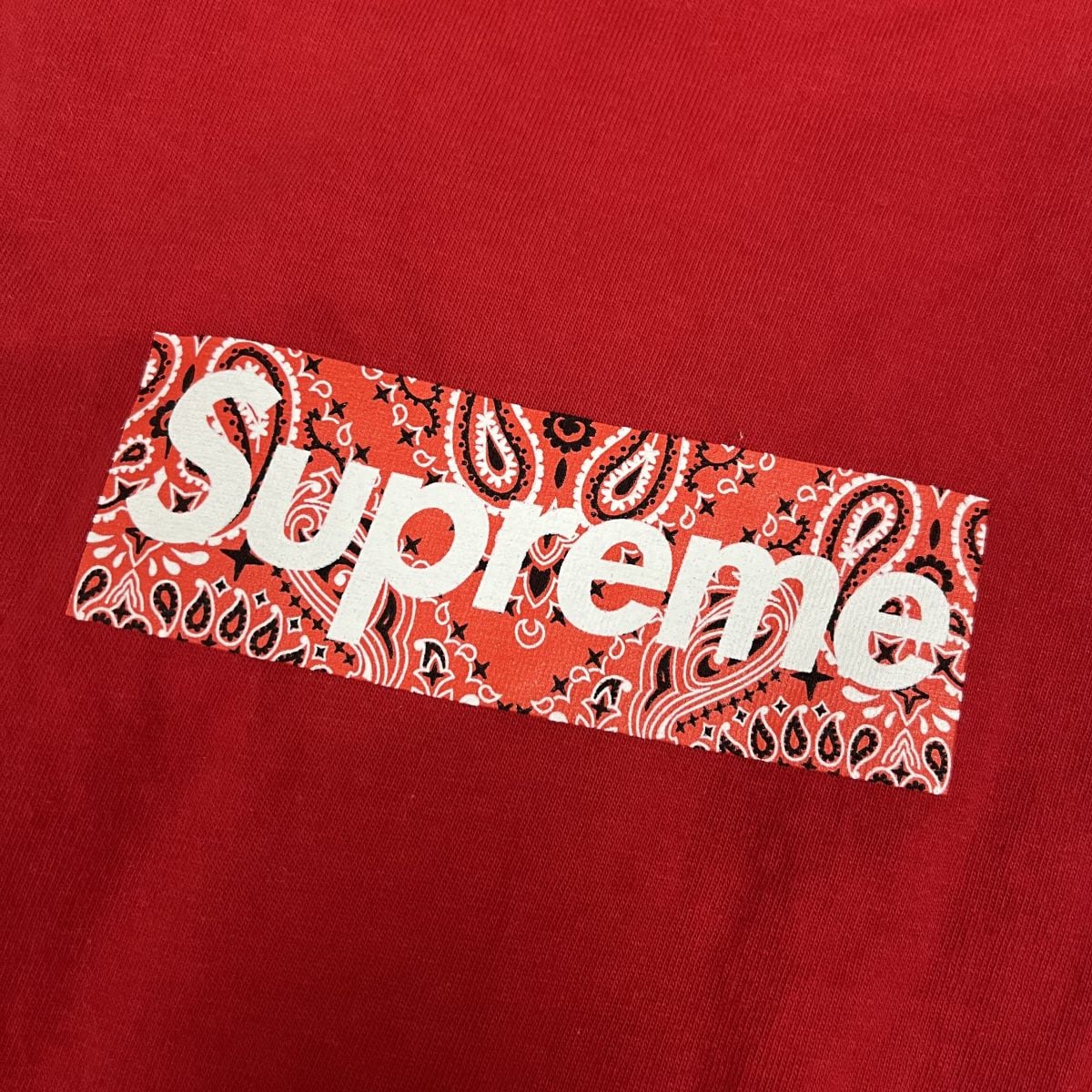 supreme  Bandana Box Logo Tee red s