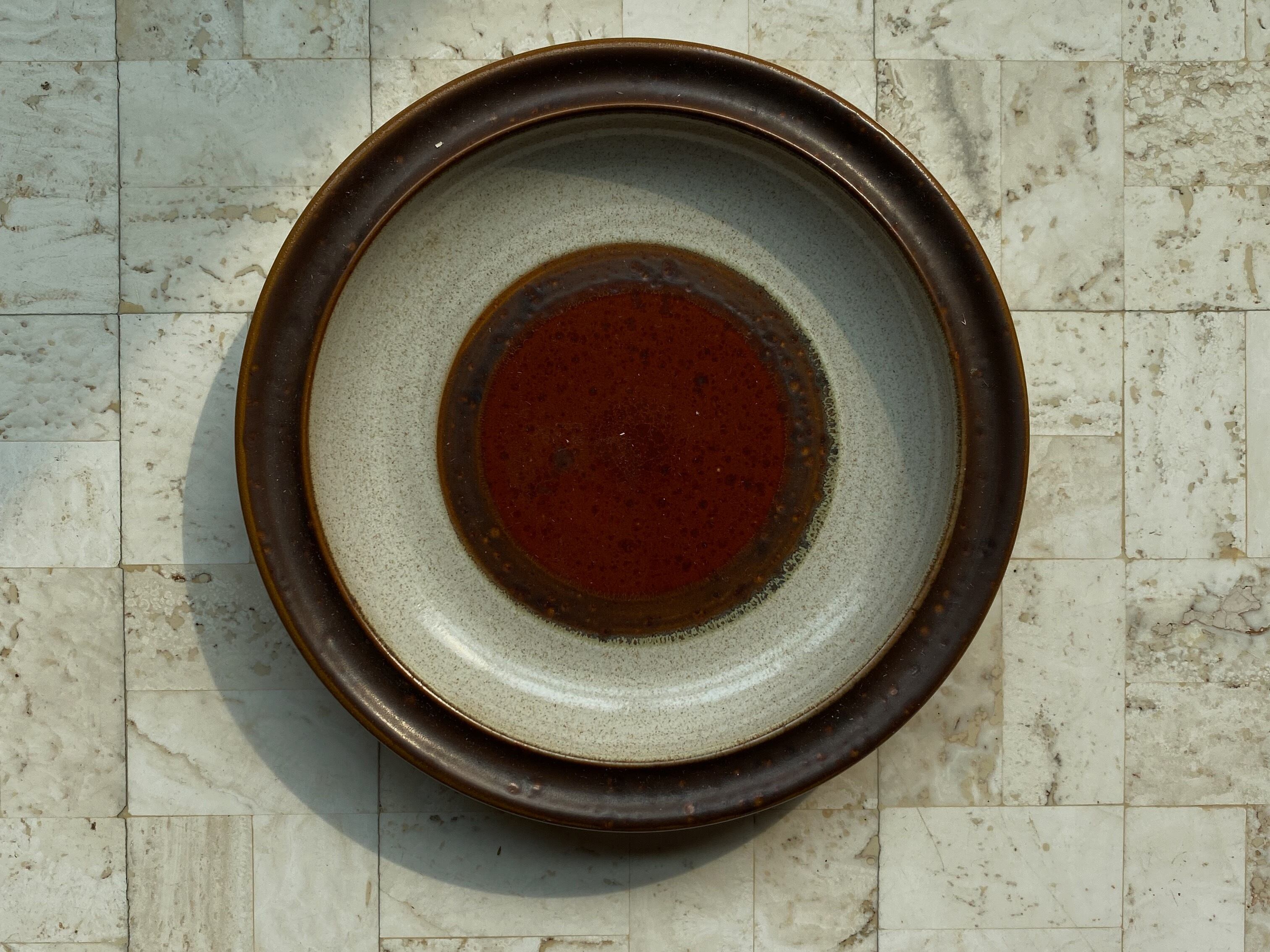 〈vintage〉brown desert plate