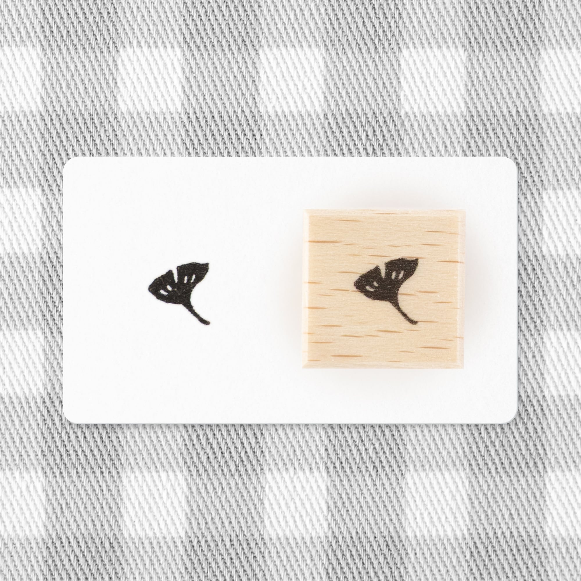 【ミニはんこ】葉っぱ_イチョウ | はんこ