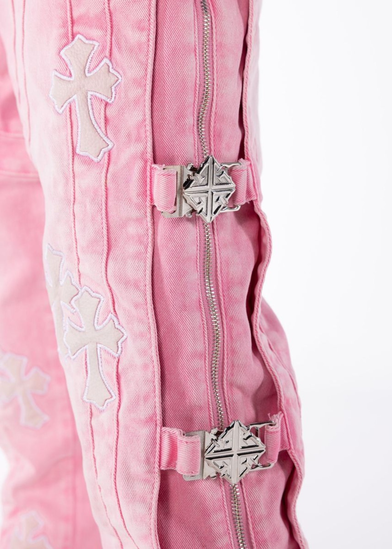 GUAPI / french rose cross buckle denim