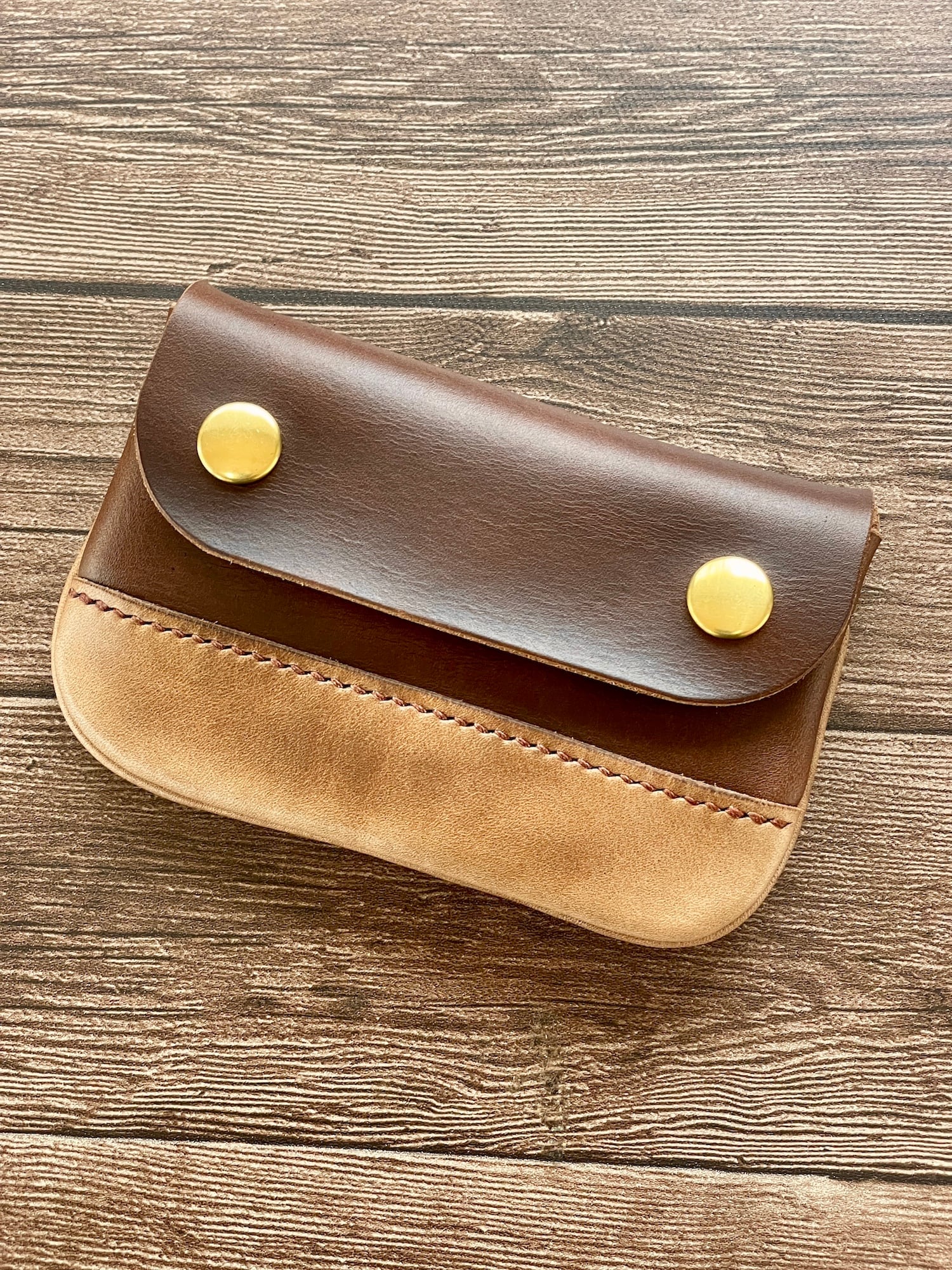 【在庫品】アウトドアウォレット・コンビカラー/クロムエクセル・チョコ×ナチュラル※現品限り