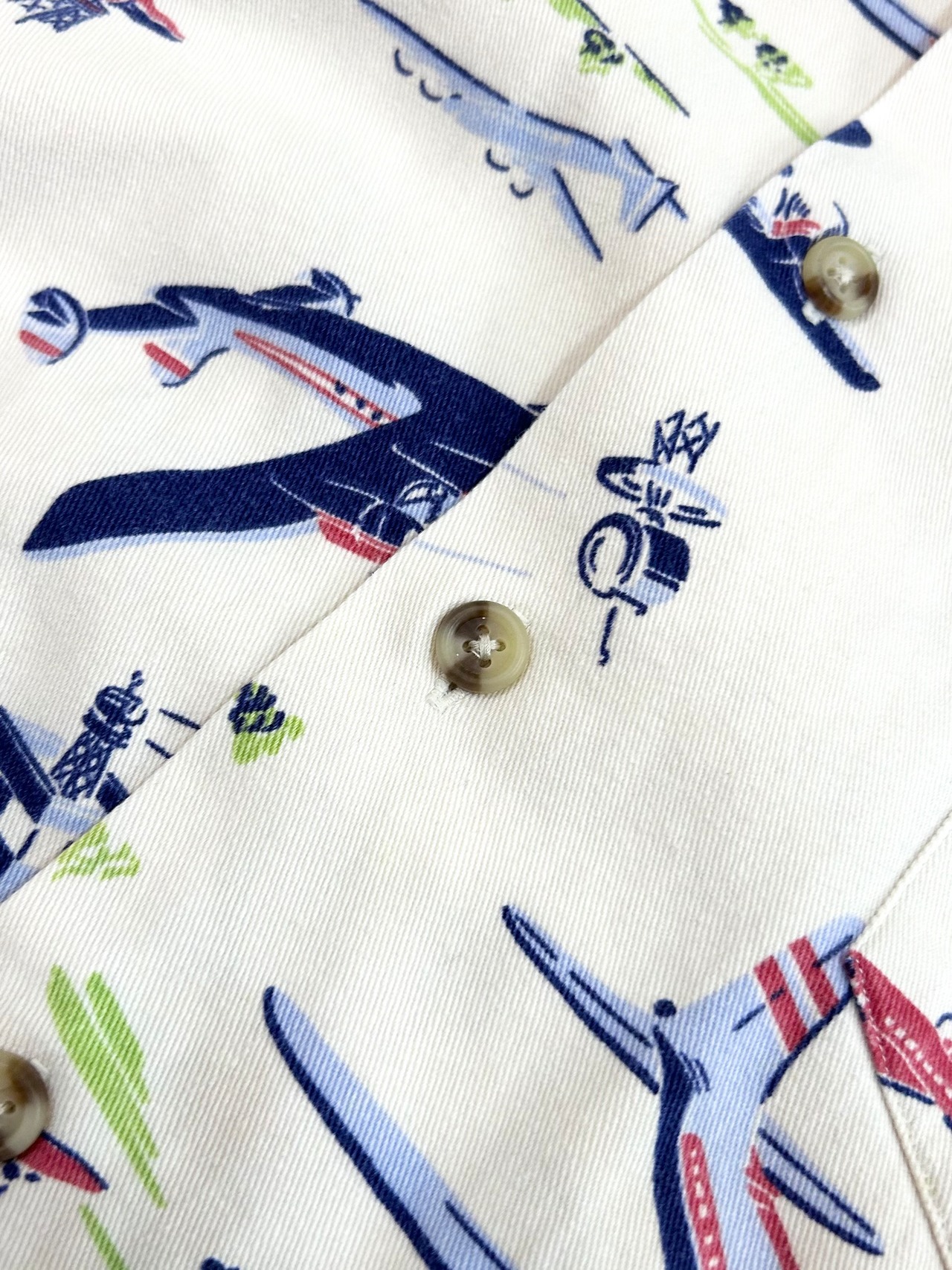 90s Ralph Lauren S/S OPEN COLLAR SHIRT MADE IN SINGAPORE Size M