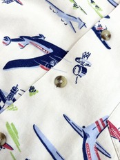 90s Ralph Lauren S/S OPEN COLLAR SHIRT MADE IN SINGAPORE Size M