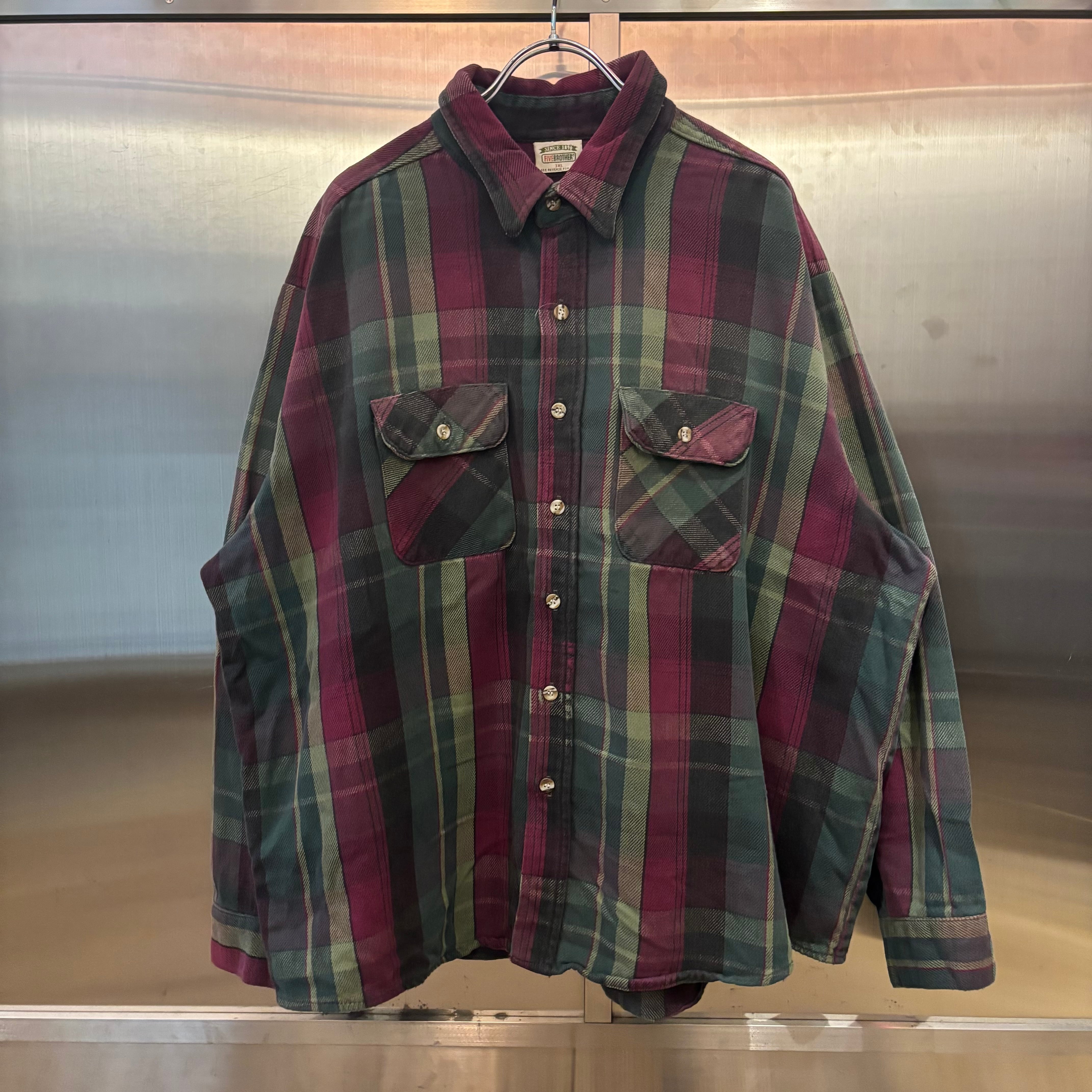 90S FIVE BROTHER FLANNEL BIG SIZE SHIRT | BerBerJin / & BerBerJin