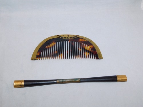 鼈甲櫛＆笄　tortoiseshell work ornamental comb and hair pin