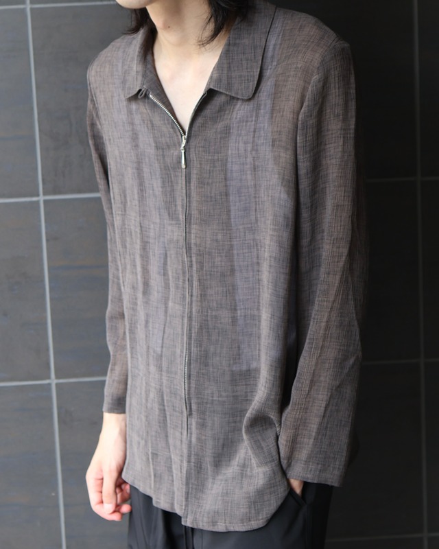 Sheer zip-up jacket