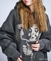 ピグメントプロセスプリントルーズフーディー (C/GRAY) CQ-47093