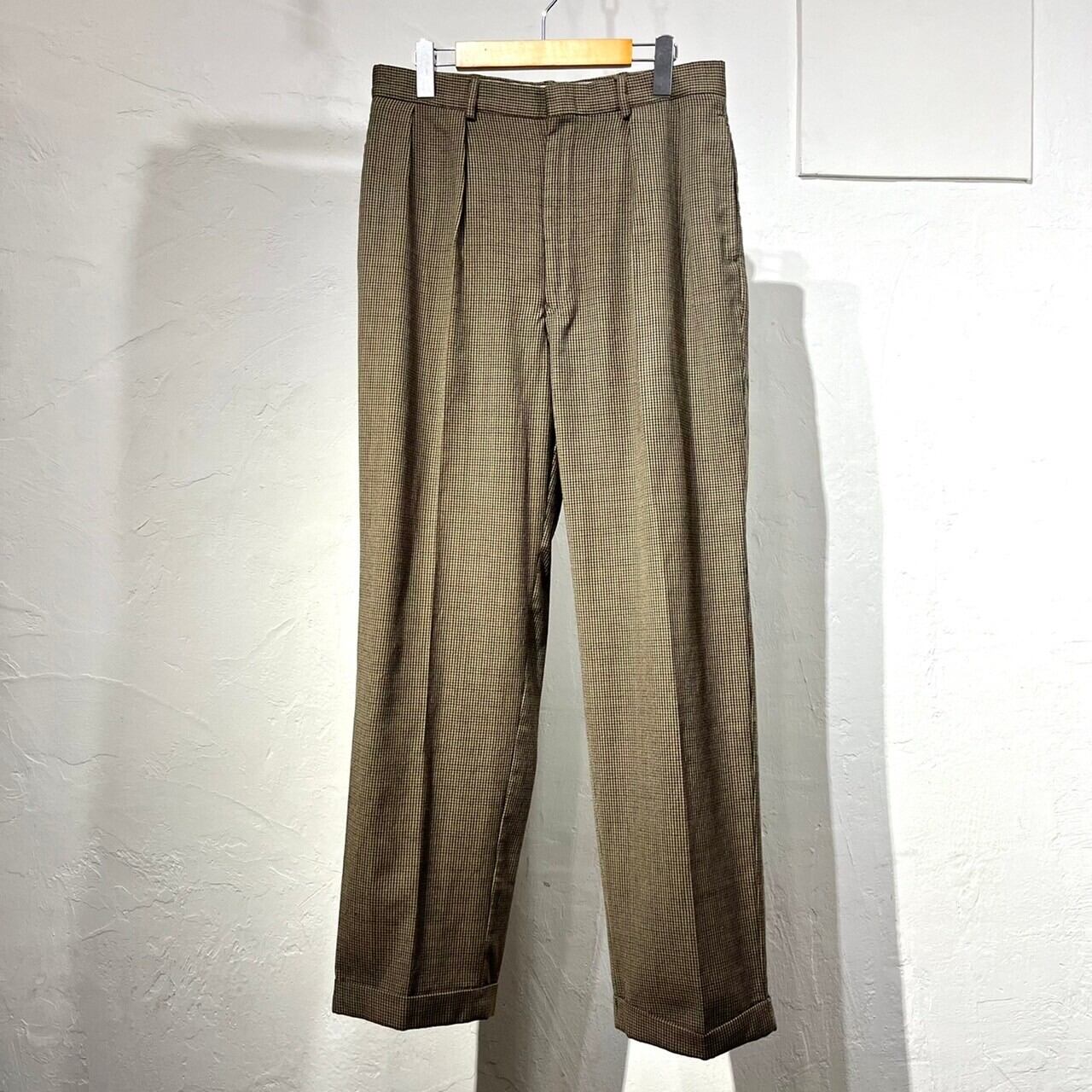 90s Ralph Lauren Gingham Check Wool Slacks