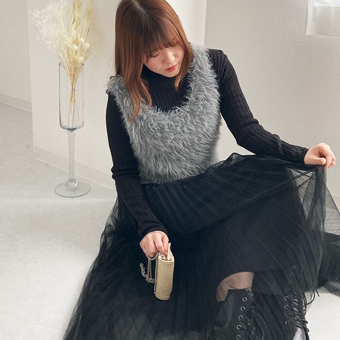 ohga ニットベスト　2025AW ブラック KNIT VEST | OHGA